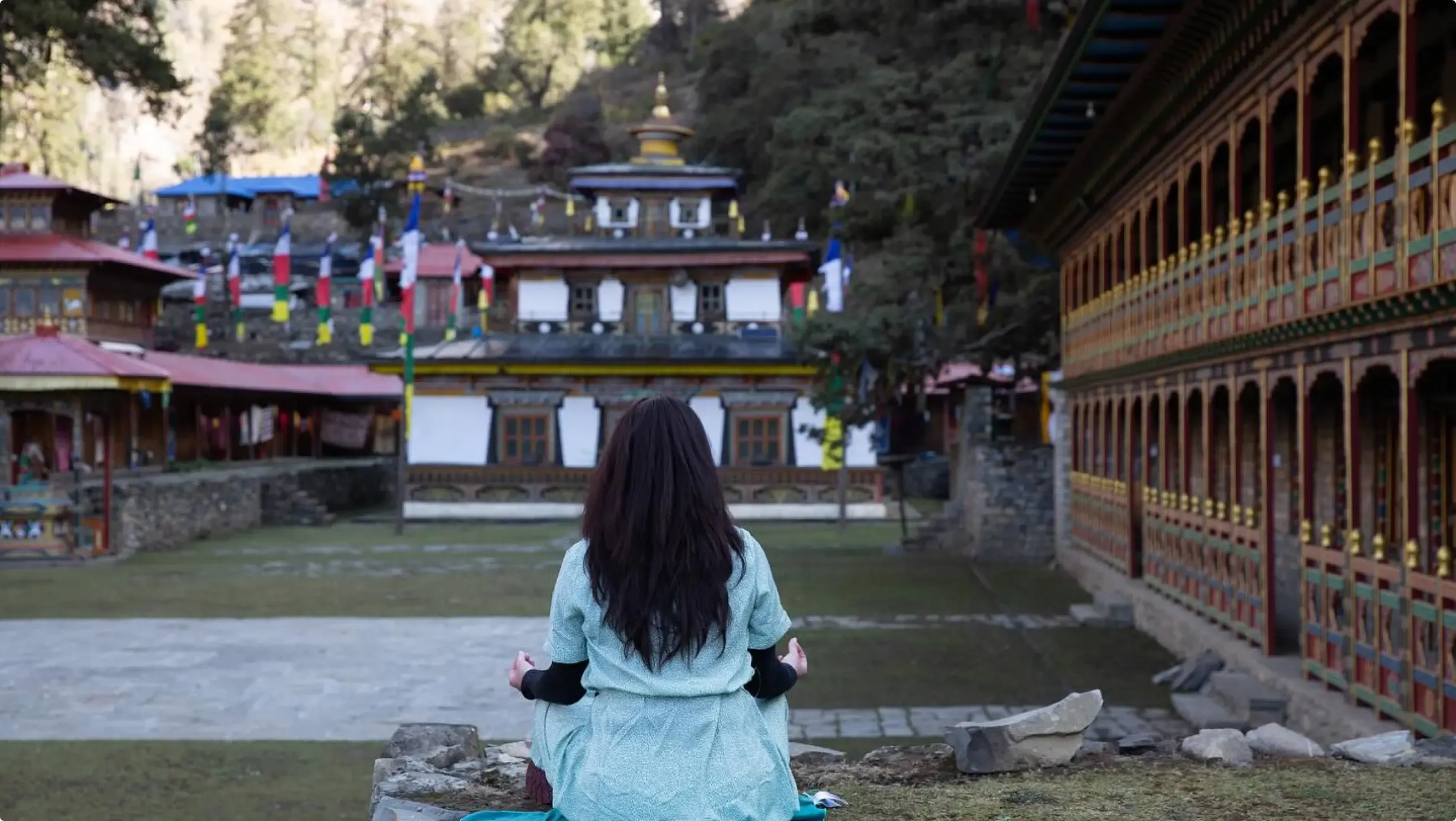 woman meditating